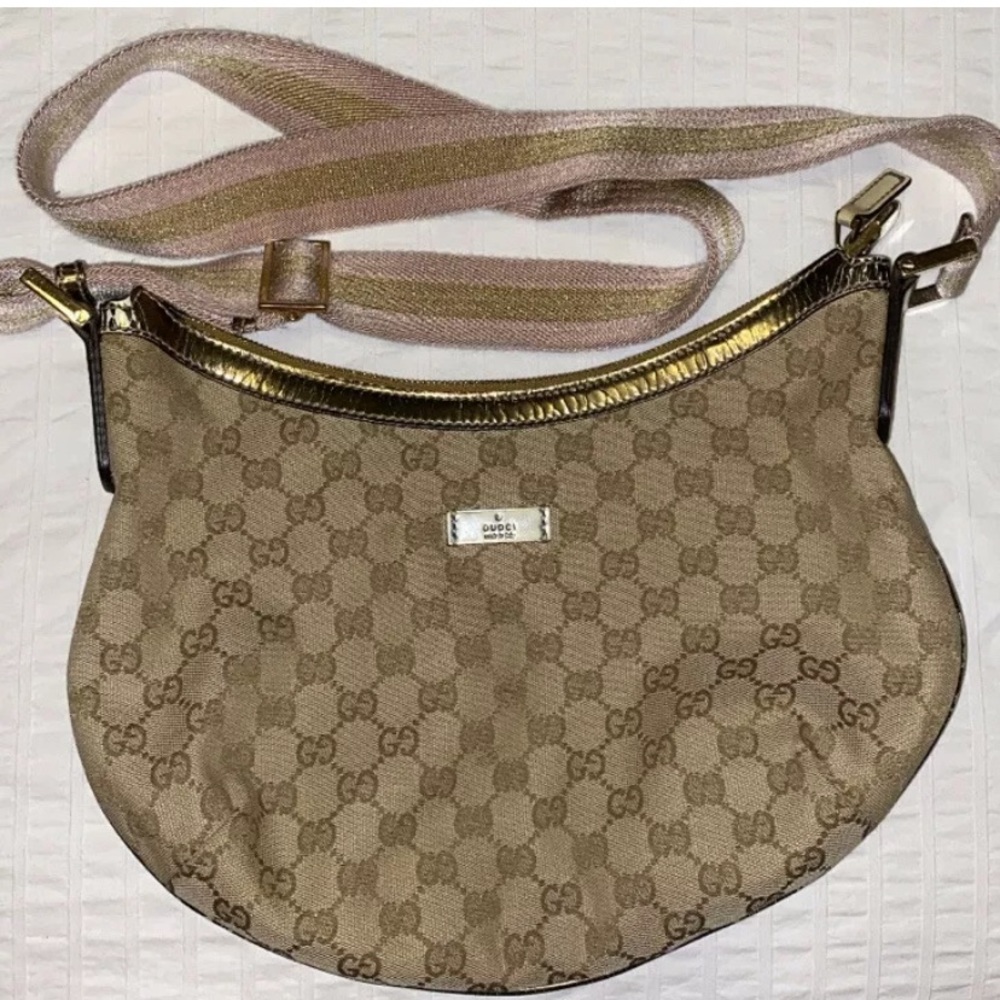Vintage Authentic Gucci Large Crossbody Bag